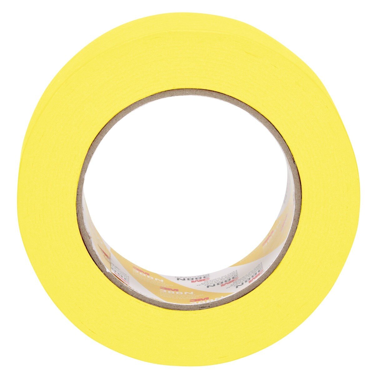 3M 388N Automotive Refinish Masking Tape, Rubber Adhesive, Yellow Crepe Paper Backing, Moisture and Solvent Resistant, 48 mm x 55 m (06656) (7000119819)  - (24Pack) - 4
