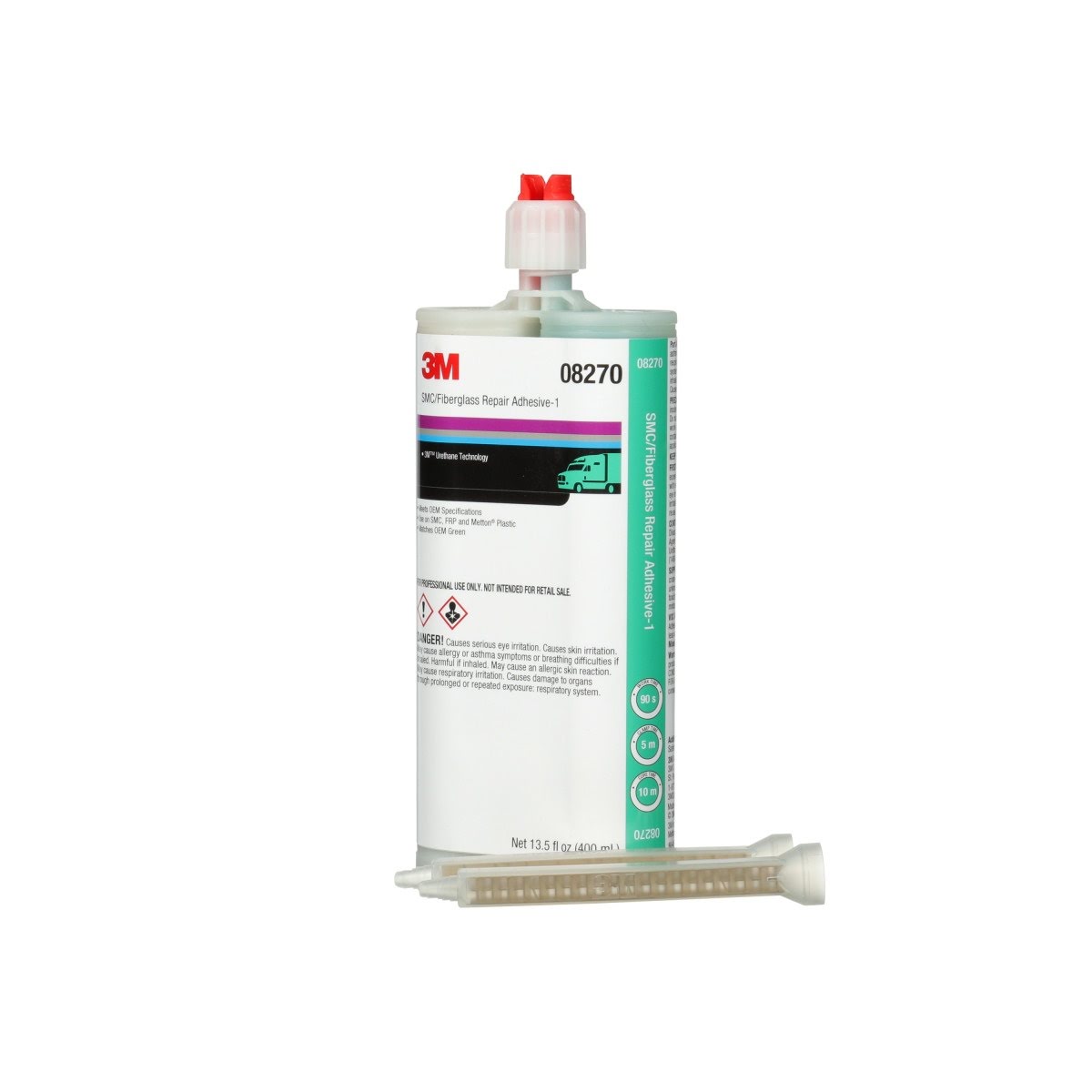 3M SMC/Fiberglass Repair Adhesive-1 Two-part Urethane Green 400 mL Cartridge (08270) (7000119842)  - (6Pack)
