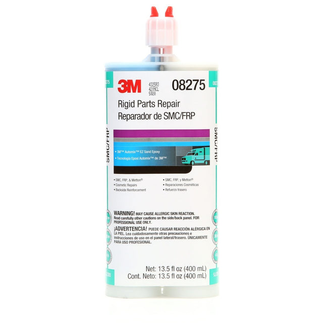 3M Rigid Parts Repair Two Part Epoxy Adhesive Filler, Blue, 400 mL Cartridge (08275) (7000119864)  - (6Pack)