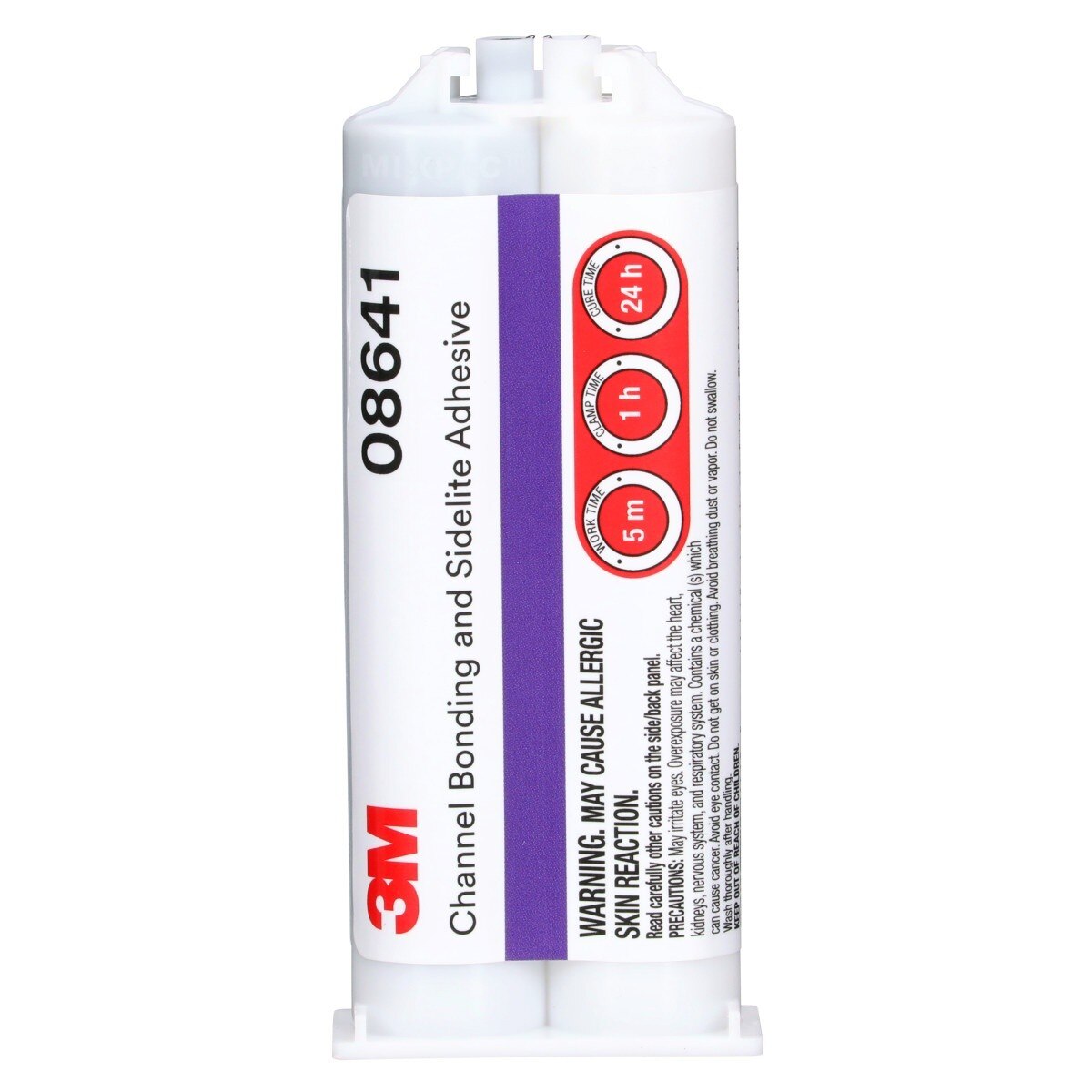 3M Channel Bonding and Sidelite Adhesive, Two-Part Epoxy, Rapid Curing, Black, 47.3 mL Cartridge (08641) (7000119888)  - (6Pack)