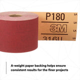 3M 316U Stikit Red Abrasive Sheet Roll, PSA, P180, Red, 2-3/4 in x 25 yd (01685) (7000119928)  - (6Pack) - 7