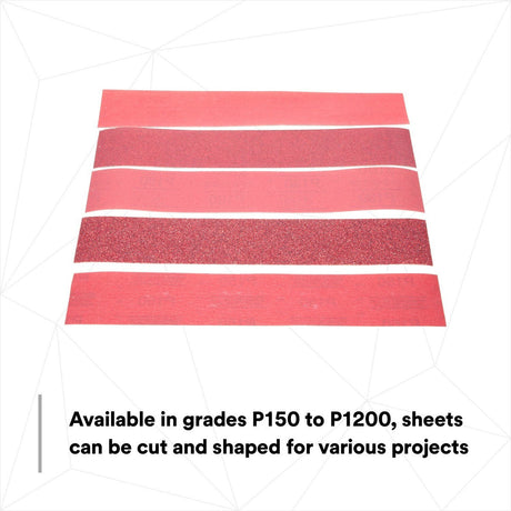 3M 316U 01687 Stikit Red Abrasive PSA Sheet Roll, No Hole, P120, 2-3/4 in x 25 yd (7000119930) - 8