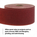 3M 316U Stikit Stikit Red Abrasive Sheet Roll, No Hole, P80, 2-3/4 in x 25 yd, D Weight (01688) (7000119931)  - (6Pack) - 7