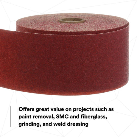 3M 316U Stikit Stikit Red Abrasive Sheet Roll, No Hole, P80, 2-3/4 in x 25 yd, D Weight (01688) (7000119931)  - (6Pack) - 7