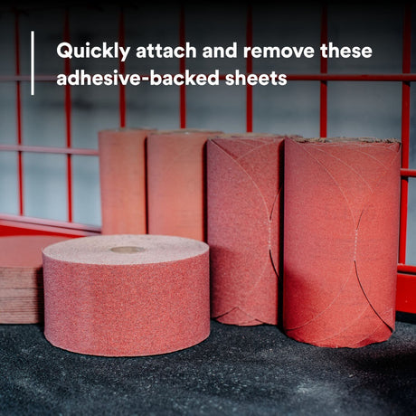 3M 316U Stikit Stikit Red Abrasive Sheet Roll, No Hole, P80, 2-3/4 in x 25 yd, D Weight (01688) (7000119931)  - (6Pack) - 10