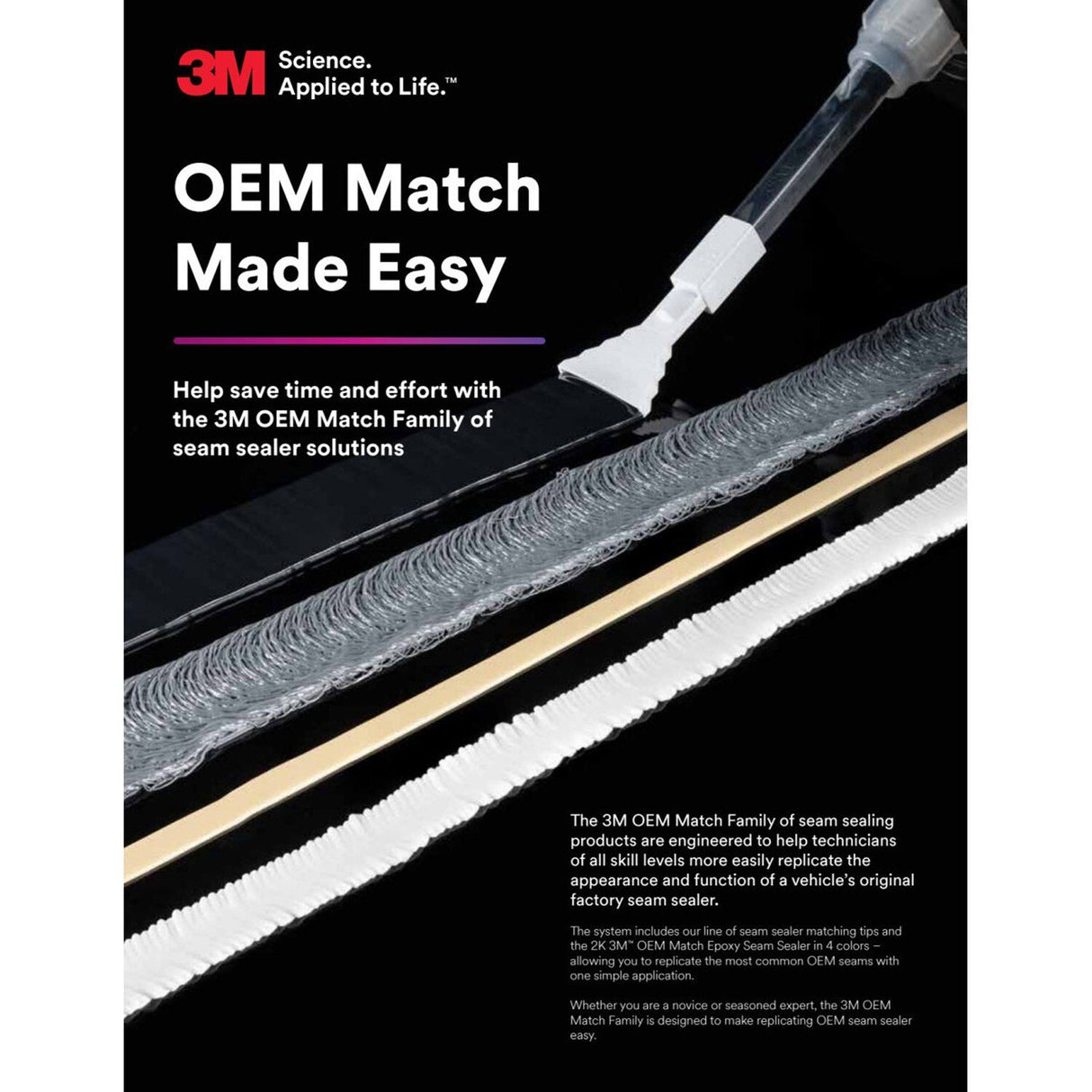3M 08367 Urethane Seam Sealer, Black, High Solids, Permanently Flexible, 310 mL 10.5 fl oz Cartridge (7000119968)  - (12Pack) - 10