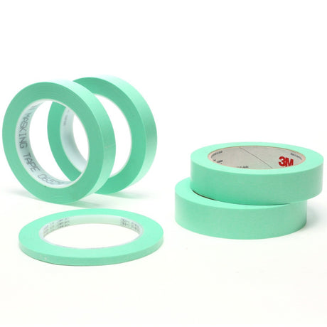 3M 06527 Precision Masking Tape, 1-1/2 in x 60 yd, Green (7000120064) (8 Pack) - 2