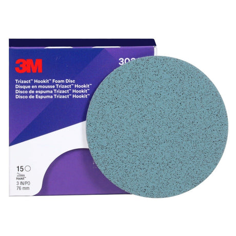 3M 443SA 30362 Trizact Hookit Foam Disc, P5000, Blue, 3 in (7000120106) (60 Pack) - 2