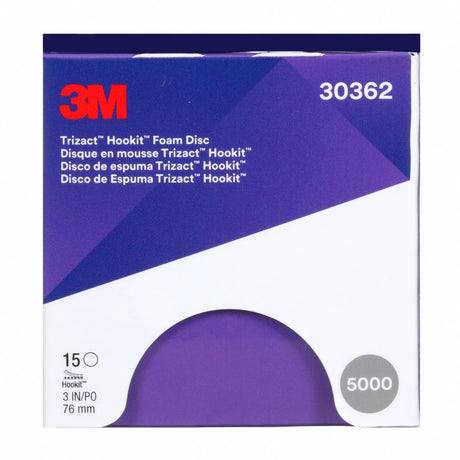 3M 443SA 30362 Trizact Hookit Foam Disc, P5000, Blue, 3 in (7000120106) (60 Pack) - 8