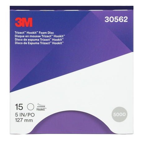 3M 443SA 30562 Trizact Hookit Foam Abrasive Disc, 5000, 5 in (127 mm) (7000120107) (60 Pack) - 9