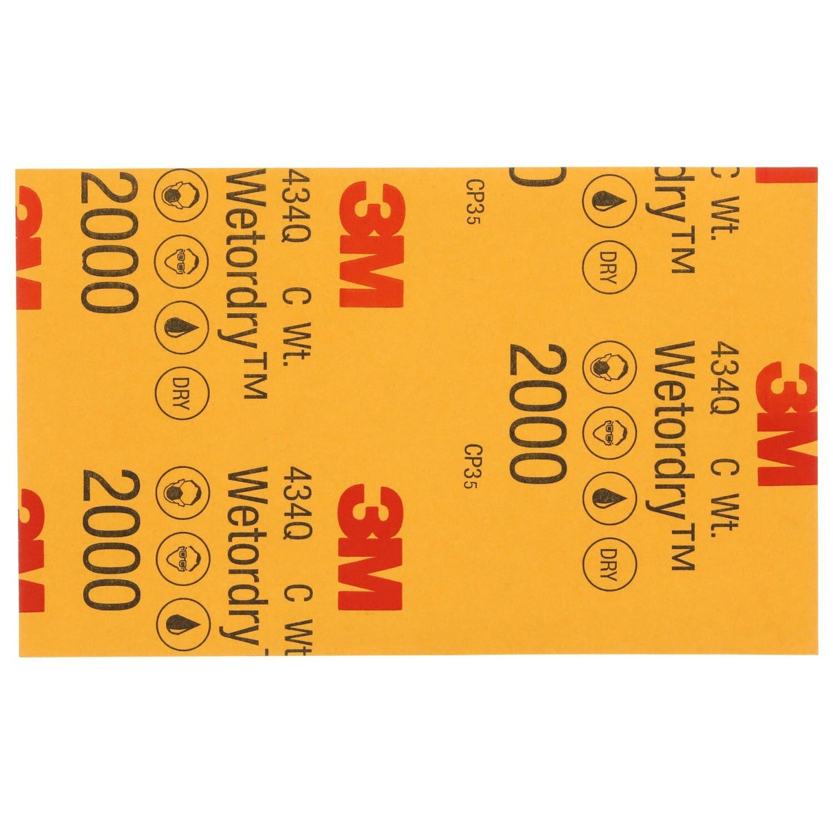 3M 434Q 02624 Abrasive Sheet, Silicon Carbide 2000 Grit, Black, 5-1/2 in x 9 in, Wet/Dry Sandpaper Sheets for Auto Sanding and Paint Prep (7000120122) (250 Pack) - 6