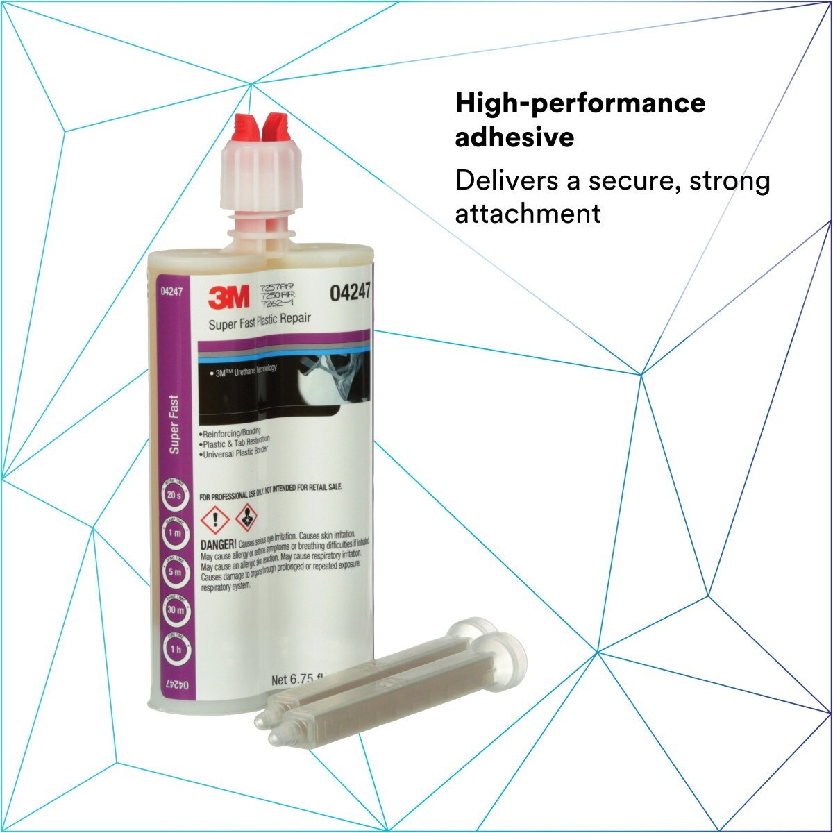 3M 04248 Super Fast Repair Adhesive, Black, 200 mL Cartridge (7000120166) (36 Pack) - 2