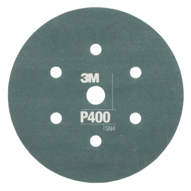 3M 270J 34403 Hookit Flexible Abrasive Disc, Dust Free, P400, Gray, 6 in, Primer Sanding, E coat Sanding (7000120193) (125 Pack)