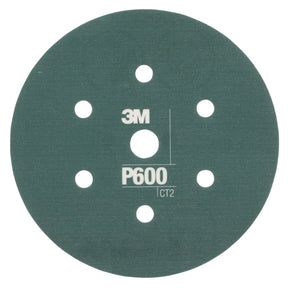 3M 270J 34405 Hookit Flexible Abrasive Disc, Dust Free, Aluminum Oxide P600, Gray, 6 in, Primer and Clear Coat Sanding (7000120194) (125 Pack)