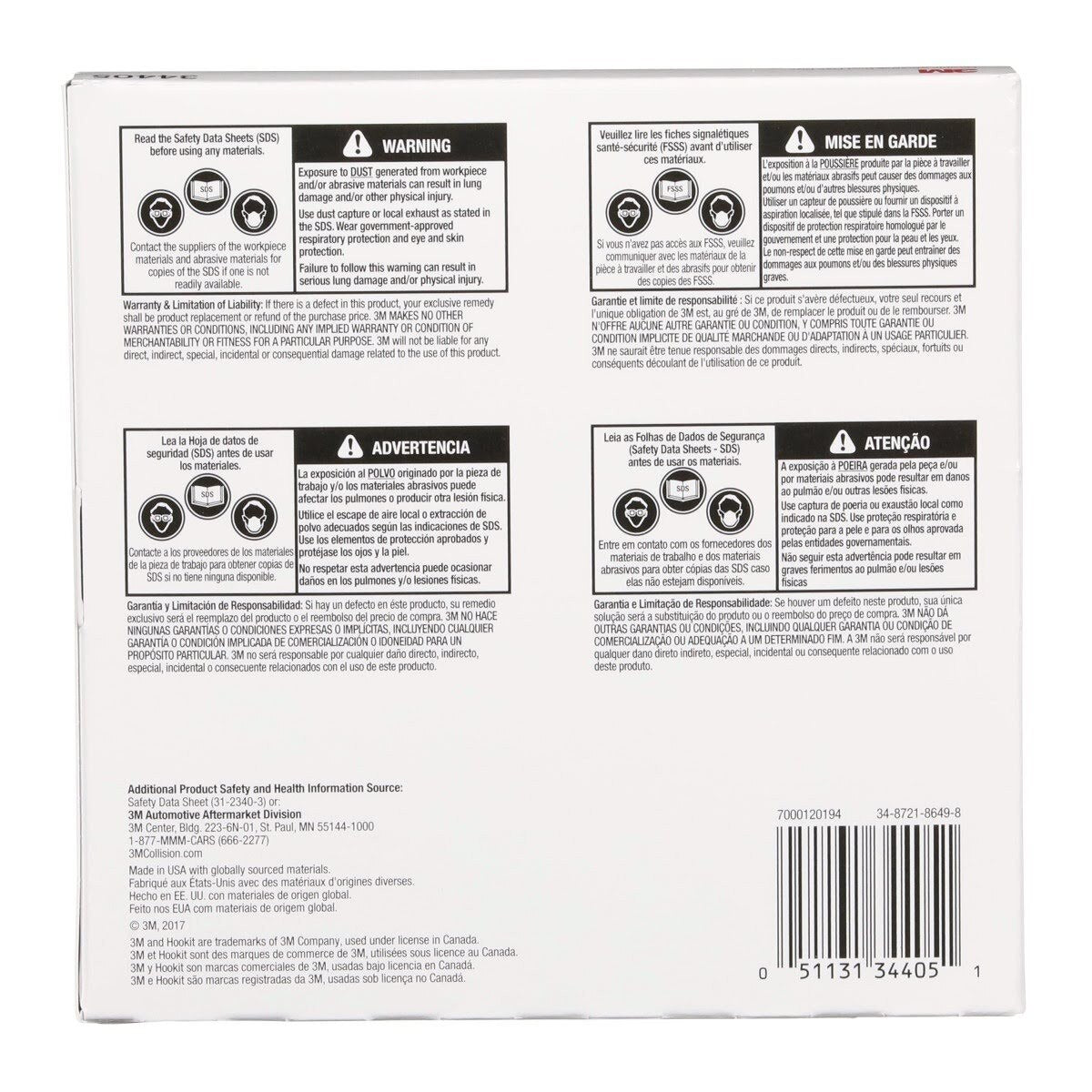 3M 270J 34405 Hookit Flexible Abrasive Disc, Dust Free, Aluminum Oxide P600, Gray, 6 in, Primer and Clear Coat Sanding (7000120194) (125 Pack) - 8