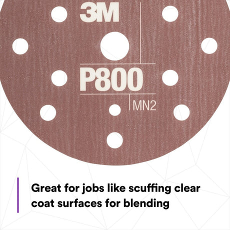 3M 270J 34406 Hookit Flexible Abrasive Disc Dust Free P800 Red 6 in (7000120195) (125 Pack) - 4