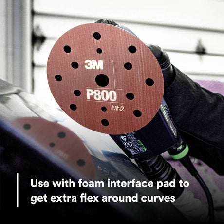 3M 270J 34406 Hookit Flexible Abrasive Disc Dust Free P800 Red 6 in (7000120195) (125 Pack) - 5