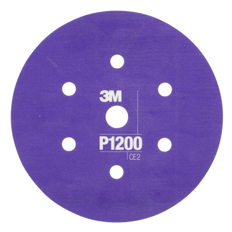 3M 270J 34408 Hookit Flexible Abrasive Disc, Dust Free, P1200, Purple, 6 in, Paint Finishing, Defect Removal, Clear Coat Sanding (7000120197) (125 Pack)