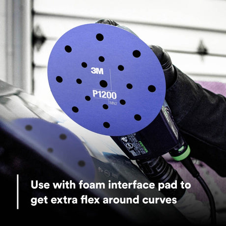 3M 270J 34408 Hookit Flexible Abrasive Disc, Dust Free, P1200, Purple, 6 in, Paint Finishing, Defect Removal, Clear Coat Sanding (7000120197) (125 Pack) - 5