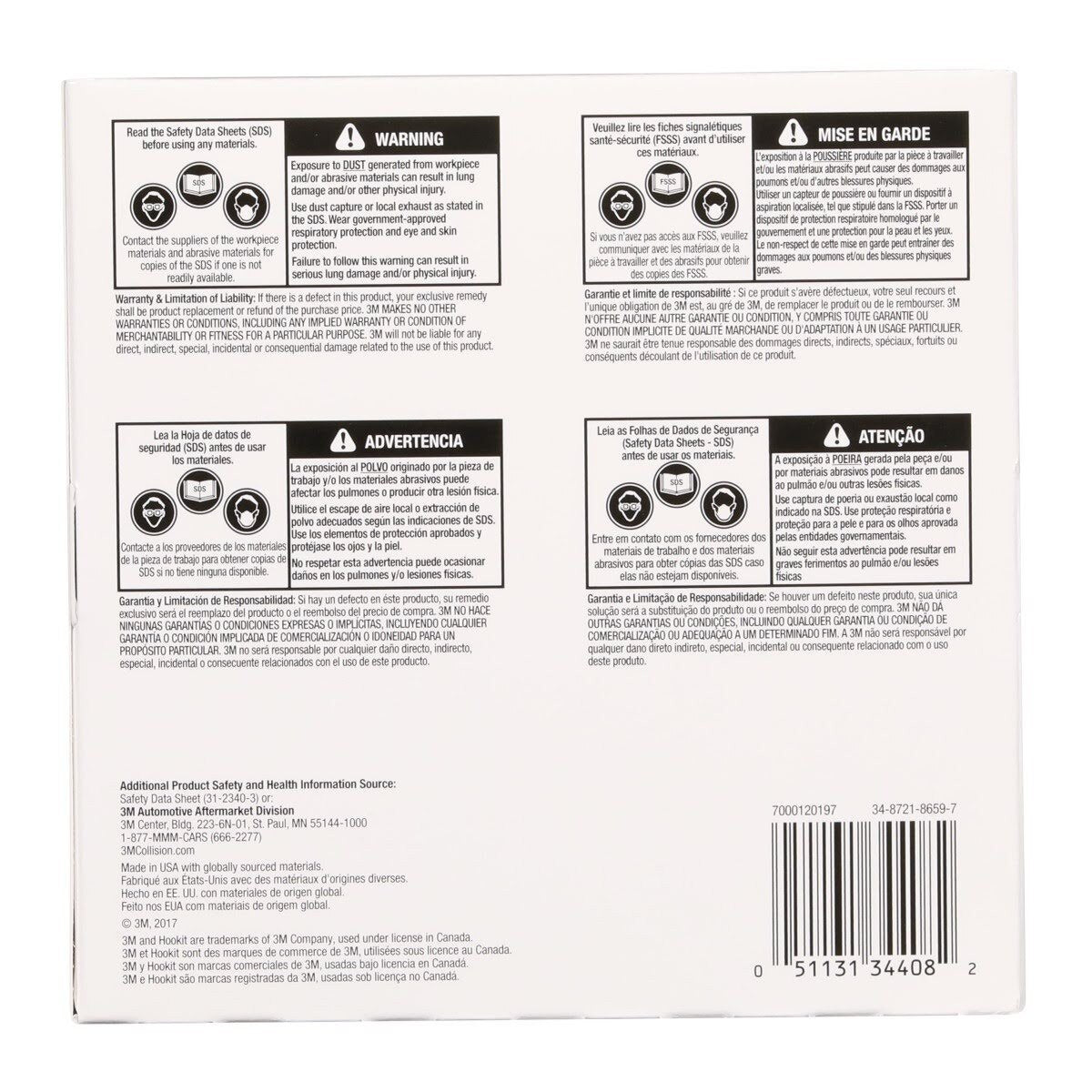 3M 270J 34408 Hookit Flexible Abrasive Disc, Dust Free, P1200, Purple, 6 in, Paint Finishing, Defect Removal, Clear Coat Sanding (7000120197) (125 Pack) - 10