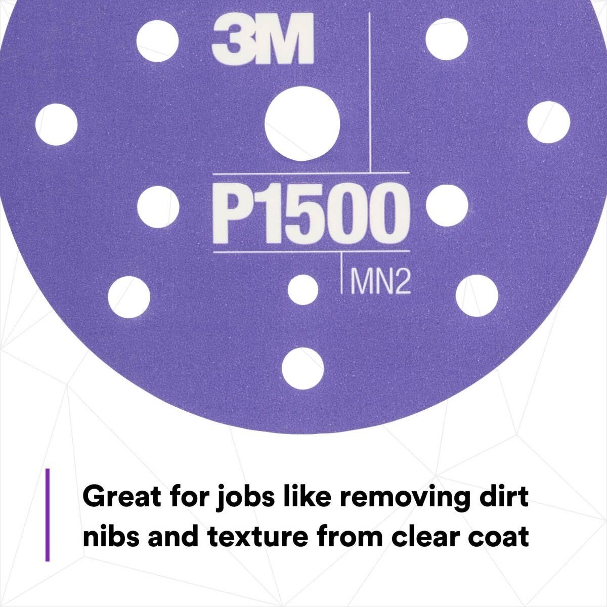 3M 270J 34409 Hookit Flexible Abrasive Disc, Dust Free, P1500, Purple, 6 in (7000120198) (125 Pack) - 4