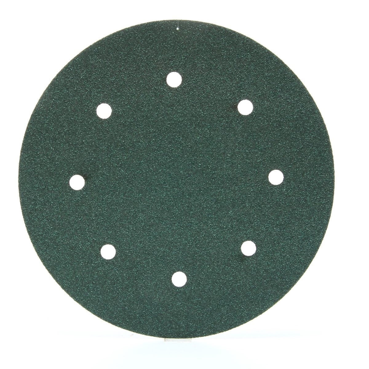 3M 255U 00624 Green Corps Hookit Sanding Disc Dust Free, Ceramic Aluminum Oxide, 40 Grit, Green, 8 in, 7 Hole (7000120350) (25 Pack)