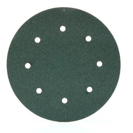 3M 255U 00624 Green Corps Hookit Sanding Disc Dust Free, Ceramic Aluminum Oxide, 40 Grit, Green, 8 in, 7 Hole (7000120350) (25 Pack)
