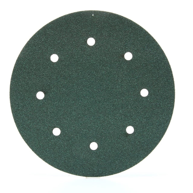 3M 255U 00624 Green Corps Hookit Sanding Disc Dust Free, Ceramic Aluminum Oxide, 40 Grit, Green, 8 in, 7 Hole (7000120350) (25 Pack)
