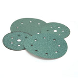 3M 255U 00624 Green Corps Hookit Sanding Disc Dust Free, Ceramic Aluminum Oxide, 40 Grit, Green, 8 in, 7 Hole (7000120350) (25 Pack) - 3