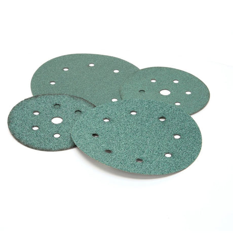 3M 255U 00624 Green Corps Hookit Sanding Disc Dust Free, Ceramic Aluminum Oxide, 40 Grit, Green, 8 in, 7 Hole (7000120350) (25 Pack) - 3