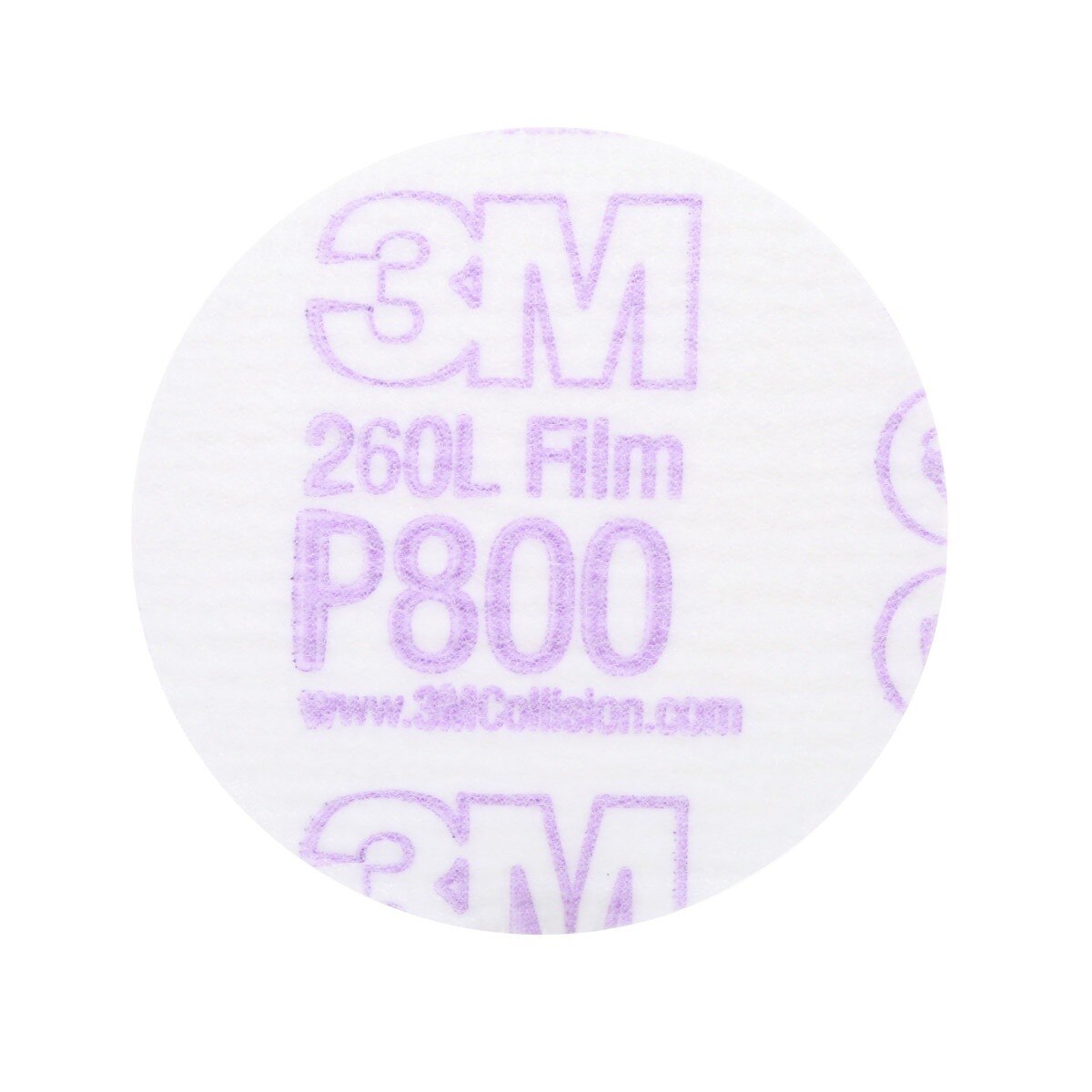 3M 260L 00910 Hookit Finishing Film Abrasive Disc, Aluminum Oxide, P800, White, 3 in (7000120386) (200 Pack)