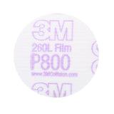 3M 260L 00910 Hookit Finishing Film Abrasive Disc, Aluminum Oxide, P800, White, 3 in (7000120386) (200 Pack)