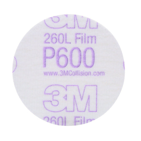 3M 260L 00911 Hookit Finishing Film Abrasive Disc, P600, White, 3 in (7000120387) (200 Pack)