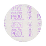 3M 00955 01071 Hookit Finishing Film Abrasive Disc 260L, 5 in, P600 (7000120388) (100 Pack)