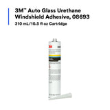 3M 08693 Auto Glass Urethane Windshield Adhesive, Medium Viscosity, High-Strength, Fast-Curing, Black, 310 mL/10.5 fl oz Cartridge (7000120424)