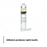 3M 08693 Auto Glass Urethane Windshield Adhesive, Medium Viscosity, High-Strength, Fast-Curing, Black, 310 mL/10.5 fl oz Cartridge (7000120424) - 2