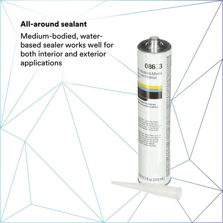 3M 08693 Auto Glass Urethane Windshield Adhesive, Medium Viscosity, High-Strength, Fast-Curing, Black, 310 mL/10.5 fl oz Cartridge (7000120424)  - (12Pack) - 6