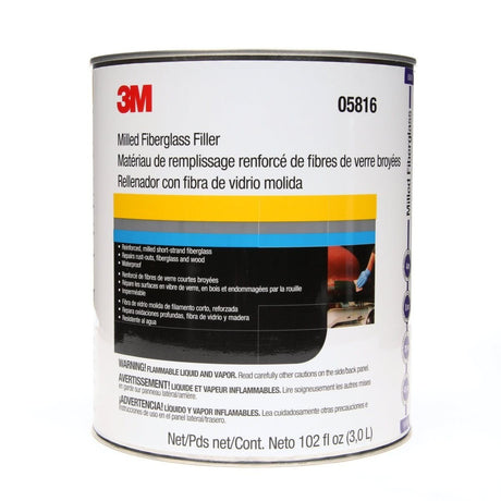 3M 05816 Milled Fiberglass Body Filler, Red, 1 gal (5816) (7000120440)  - (4Pack)
