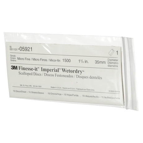 3M 401Q Finesse-it Imperial Wetordry Scallop Abrasive Disc, PSA, SiC, 1500 Grit, Black, 1 3/8 in (05921) (7000120445)  - (10Pack) - 7