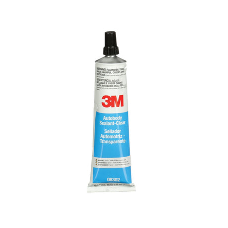 3M Ultrapro Autobody Sealant, Clear, High-Solids, Heavy-Bodied, Fast-Curing, Solvent-Based, 5 oz Tube (08302) (7000120449)  - (6Pack) - 3
