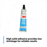 3M Ultrapro Autobody Sealant, Clear, High-Solids, Heavy-Bodied, Fast-Curing, Solvent-Based, 5 oz Tube (08302) (7000120449)  - (6Pack) - 7