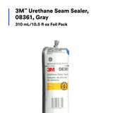 3M Urethane Seam Sealer, Gray, 310 mL 10.5 fl oz Foil Pack (08361) (7000120461)  - (6Pack) - 9