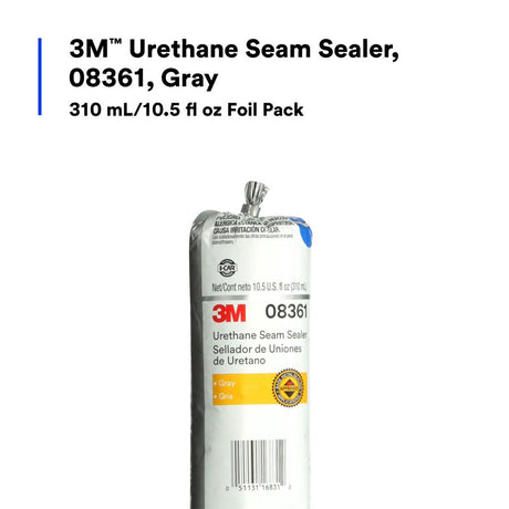 3M Urethane Seam Sealer, Gray, 310 mL 10.5 fl oz Foil Pack (08361) (7000120461)  - (6Pack) - 9