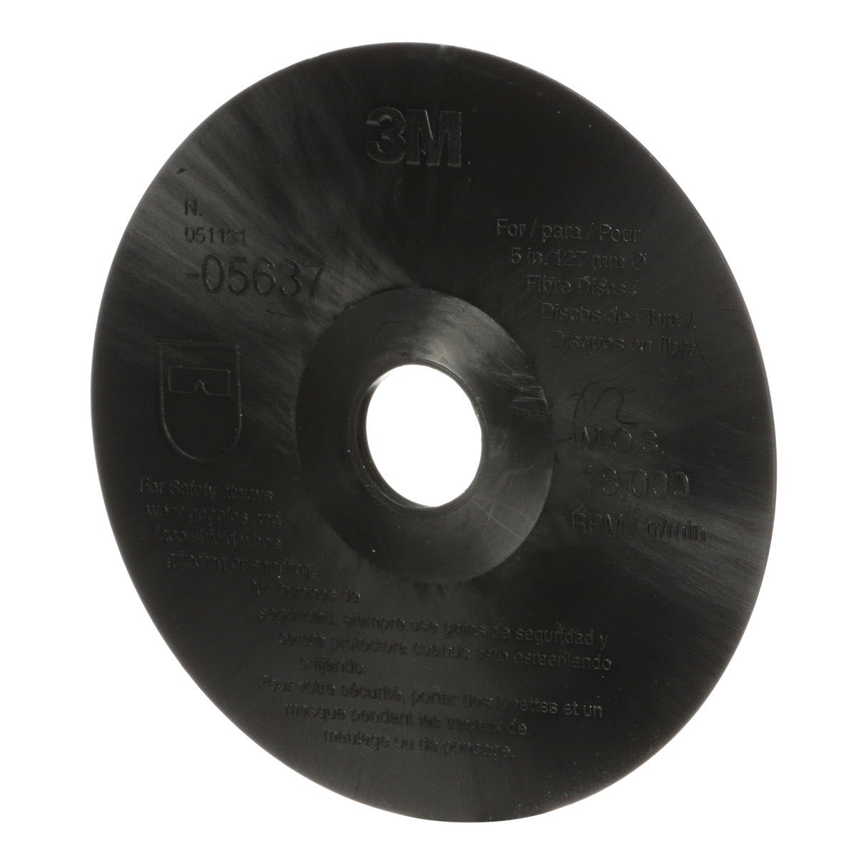 3M 05637 Fibre Disc Backup Pad, 5 in x 7/8 in (7000120462)  - (10Pack) - 3