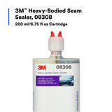 3M 08308 Heavy-Bodied Seam Sealer Two-Part Self-Mixing Automotive Epoxy Black 200 ml 6.75 fl oz Cartridge (7000120463)  - (6Pack) - 3