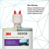 3M 08308 Heavy-Bodied Seam Sealer Two-Part Self-Mixing Automotive Epoxy Black 200 ml 6.75 fl oz Cartridge (7000120463)  - (6Pack) - 6
