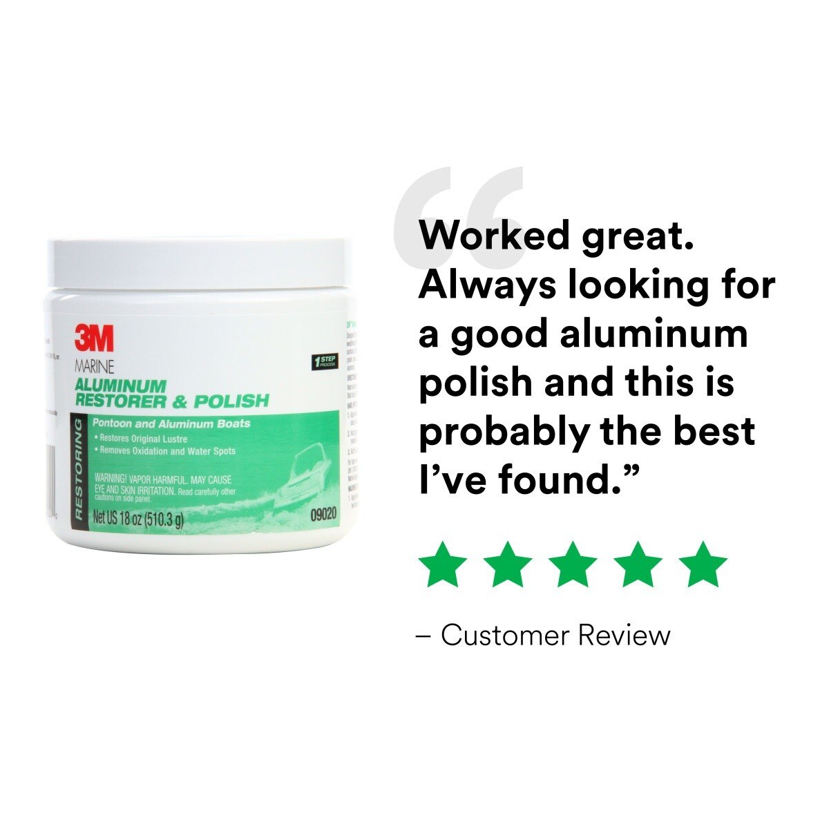 3M Marine Aluminum Restorer and Polish, 18 oz, Pink Paste (09020) (7000120468)  - (6Pack) - 6