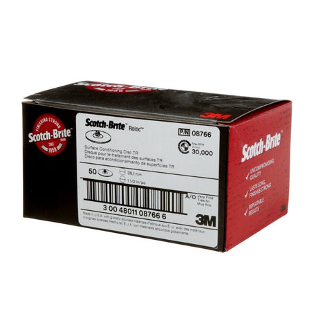 3M SC-DR 08766 Scotch-Brite Roloc Surface Conditioning Disc, A/O Very Fine, TR, 1-1/2 in, Teal (7000120595) (200 Pack) - 7