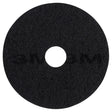 3M 7200 Black Stripper Pad 18 in x 3/4 in Center Hole 175-600 RPM for Floor Finish Stripping (7000120630) (5 Pack)