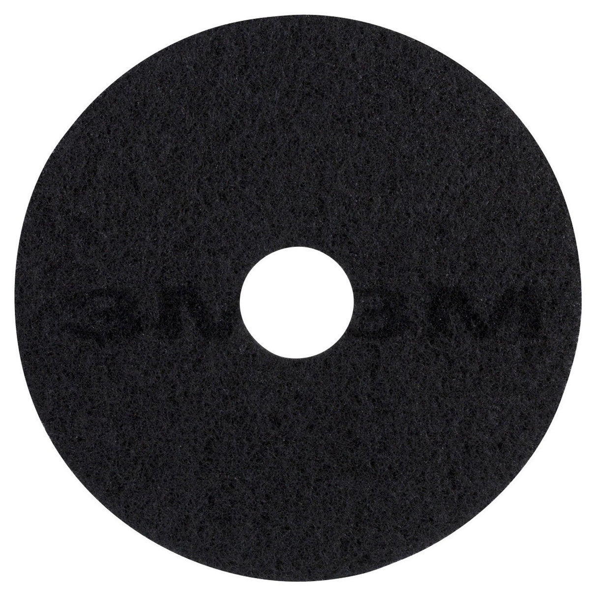 3M 7200 Black Stripper Pad 18 in x 3/4 in Center Hole 175-600 RPM for Floor Finish Stripping (7000120630) (5 Pack)